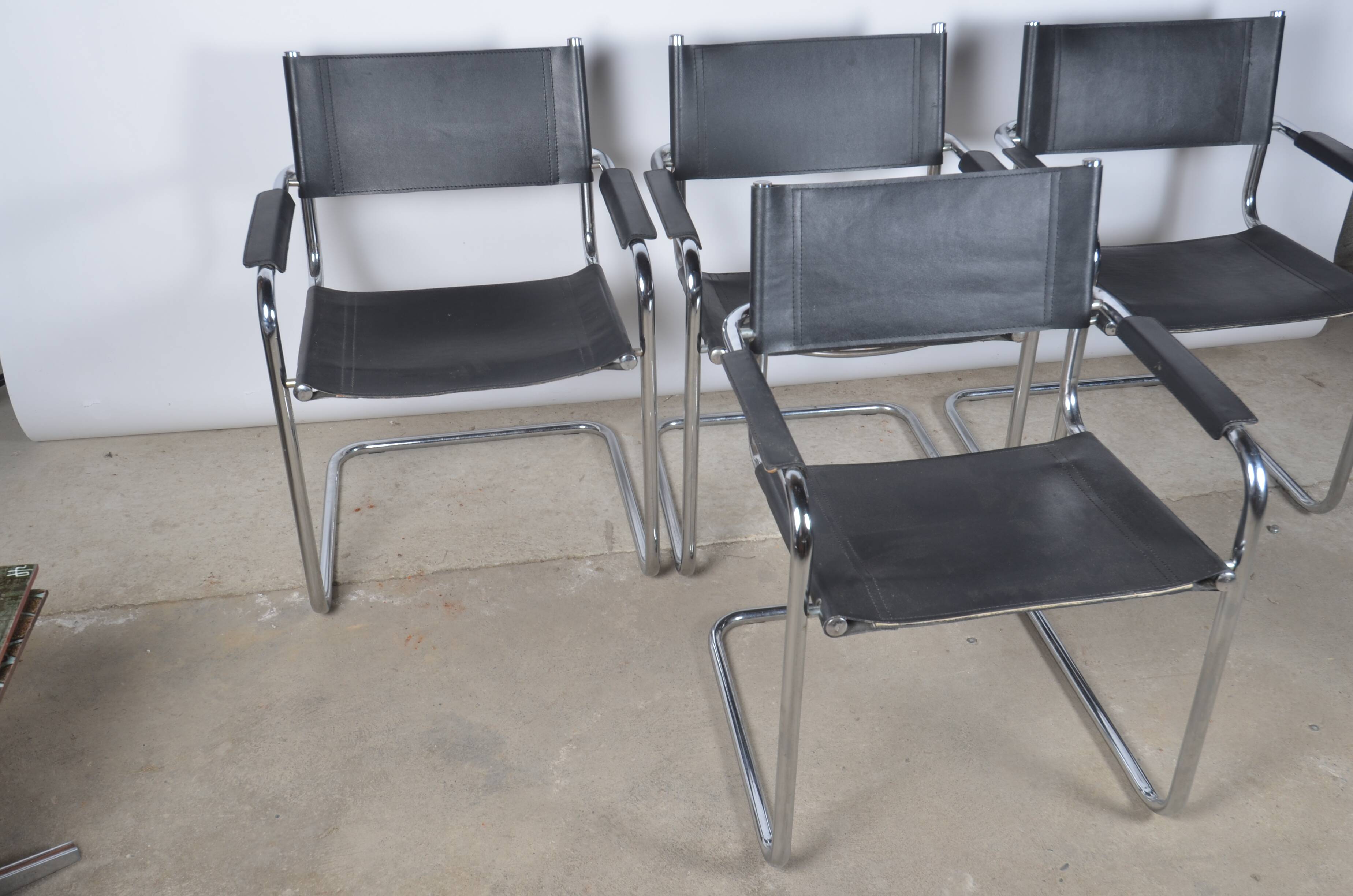 Bauhaus style cantilever armchairs