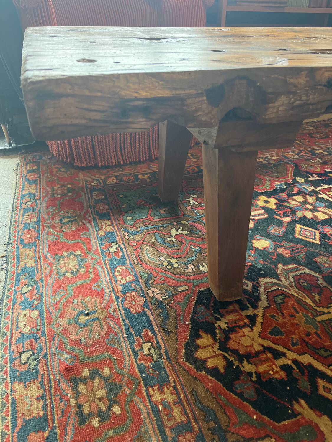 Brutalist elm coffee table