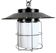 Industrial Grey Enamel Cage Pendant Lamp, 1960s