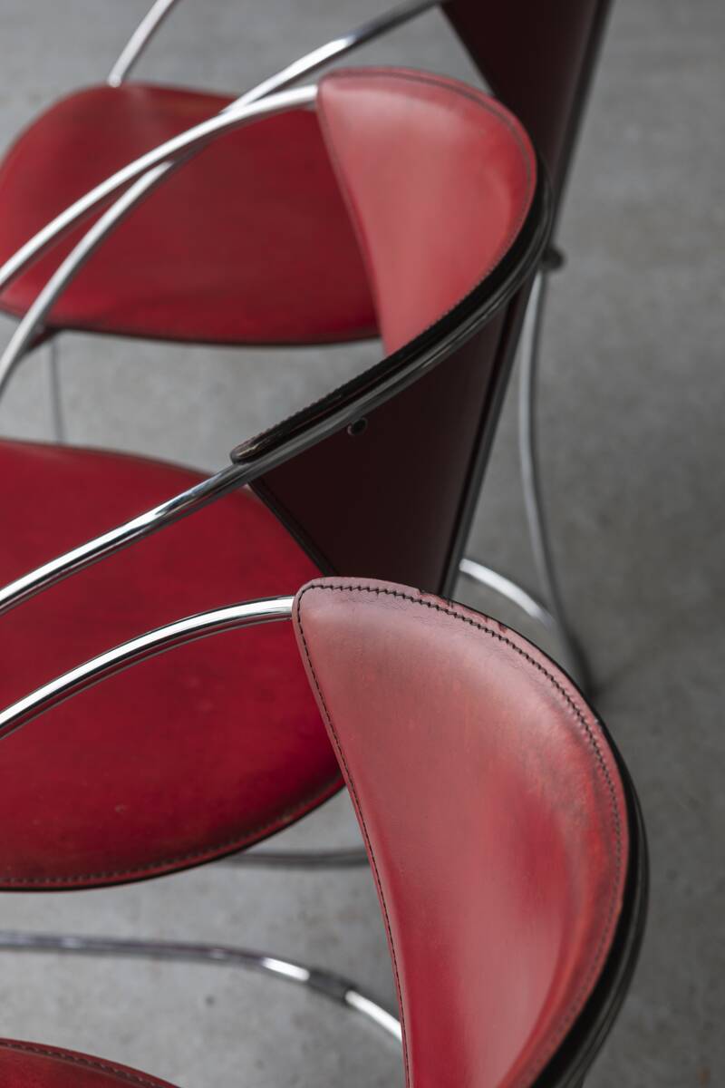 Set of 4 dining chairs 'Linda' by Arrben, Italian design, 1980s