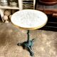 Bistro table in marble and green cast iron ⌀ 50.5 cm
