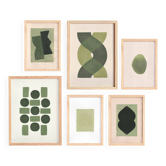 Collection de 6 peintures abstraites sur papier sans cadre signée eawy