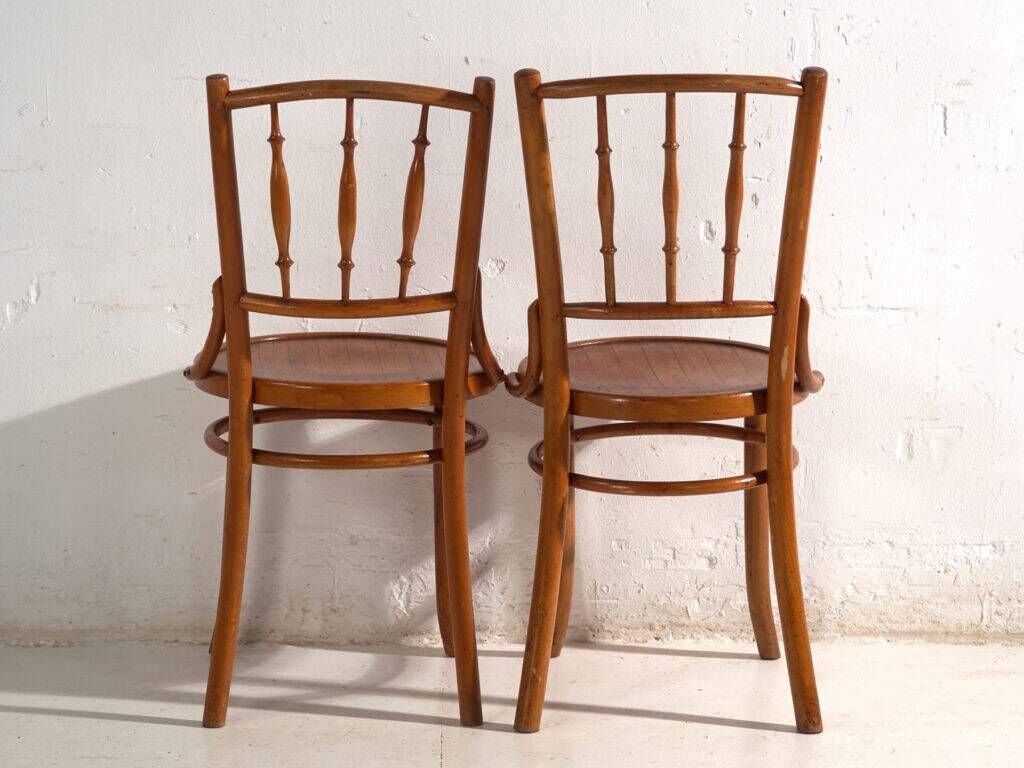 Antique bentwood chairs in Thonet style – Hungary, circa 1960 #8 – Set of 2 pieces