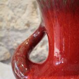 Saint-Paul-de-Vence red flamed earthenware vase circa 1970