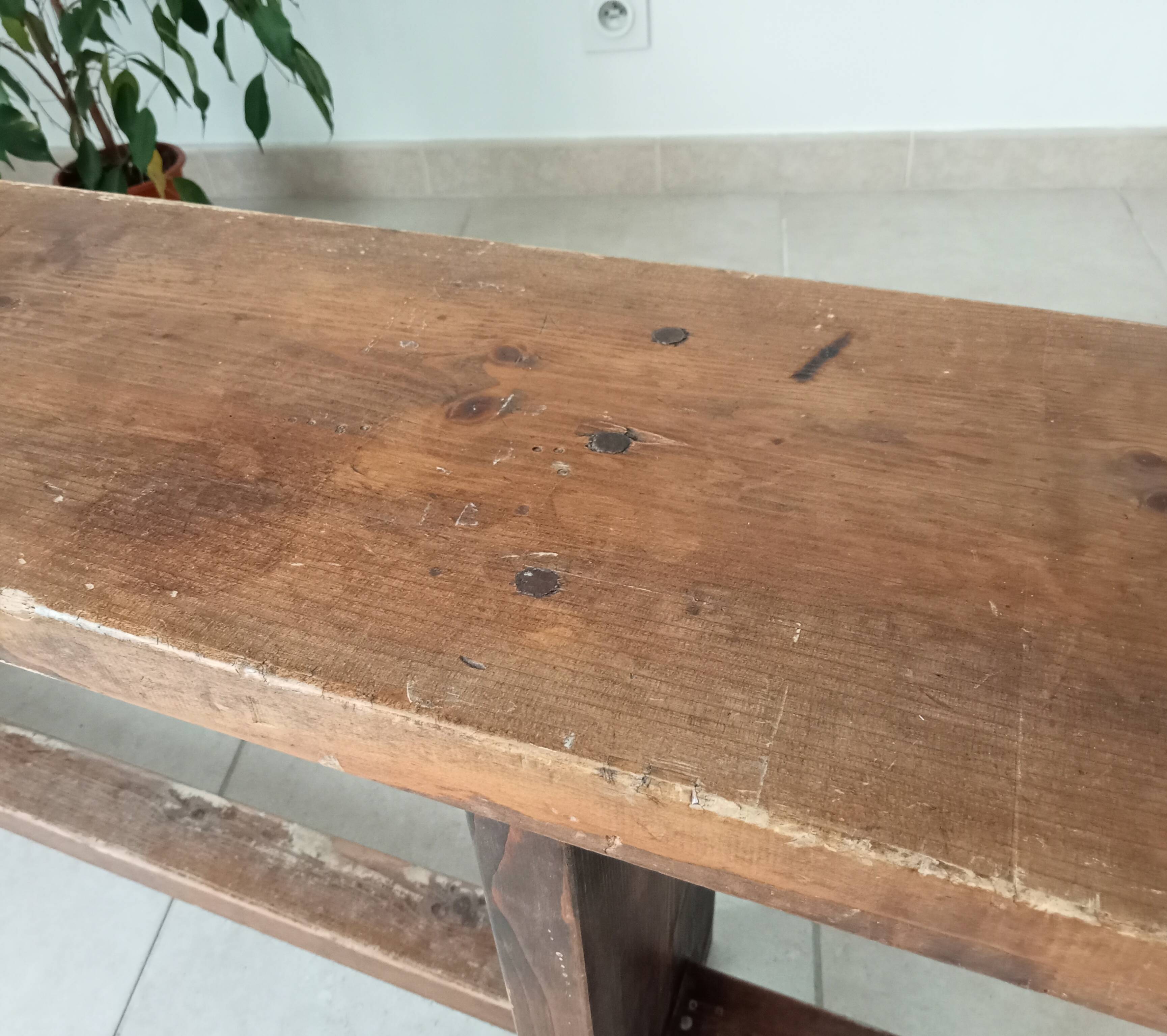 Wooden bench, 70s-80s