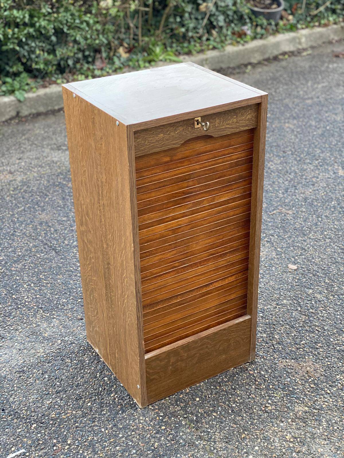 90cm wooden curtain or sliding shutter cabinet