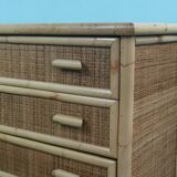 Rattan and bamboo dresser