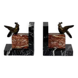 Vintage marble and brass bookend