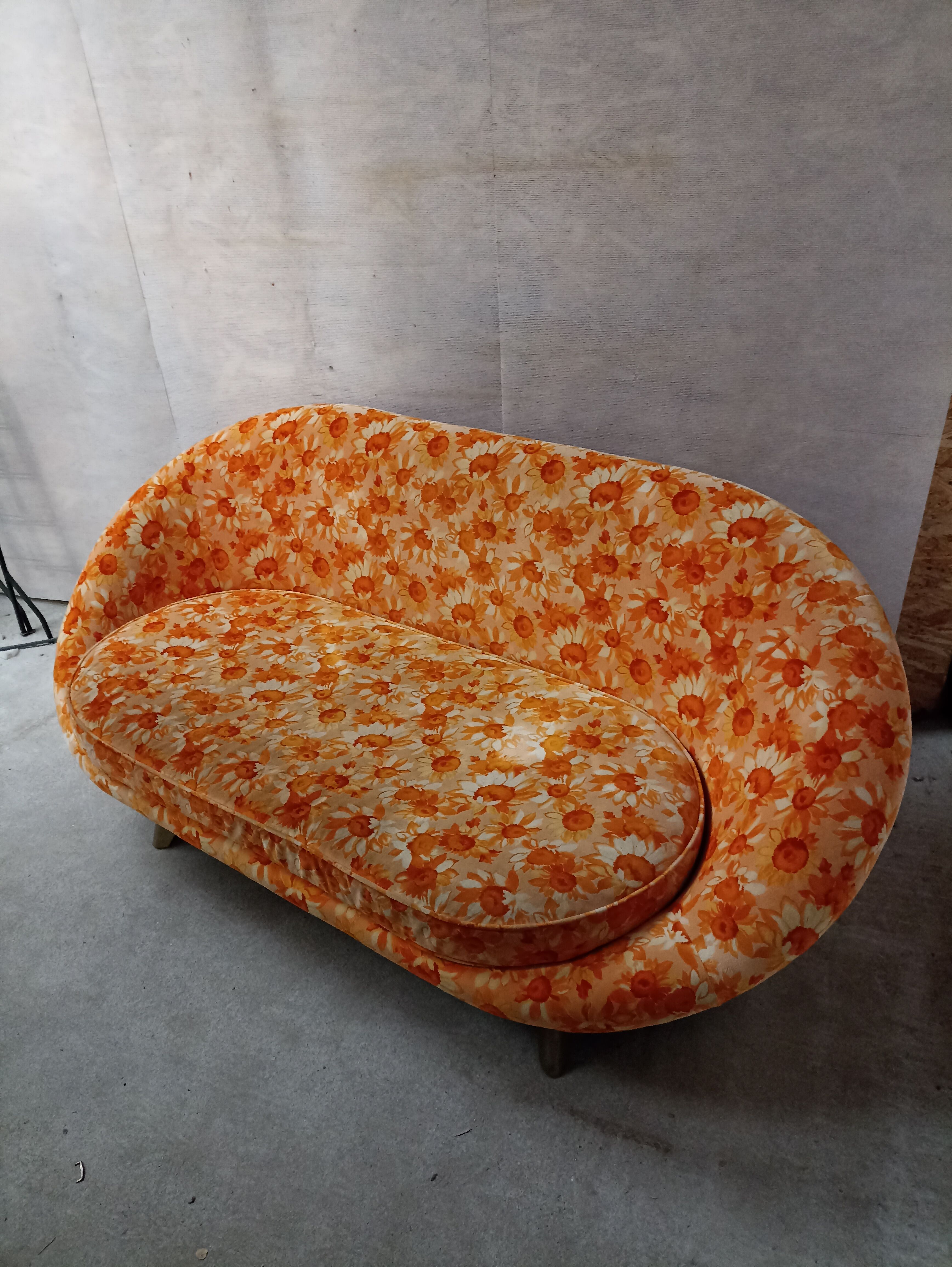 Vintage Bretz oval sofa