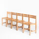 Solid beech chair designed by André Sornay - France, 1960s