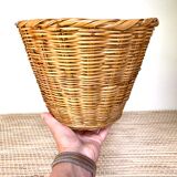 Wicker basket planter