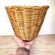 Wicker basket planter