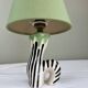 Vintage zebra lamp