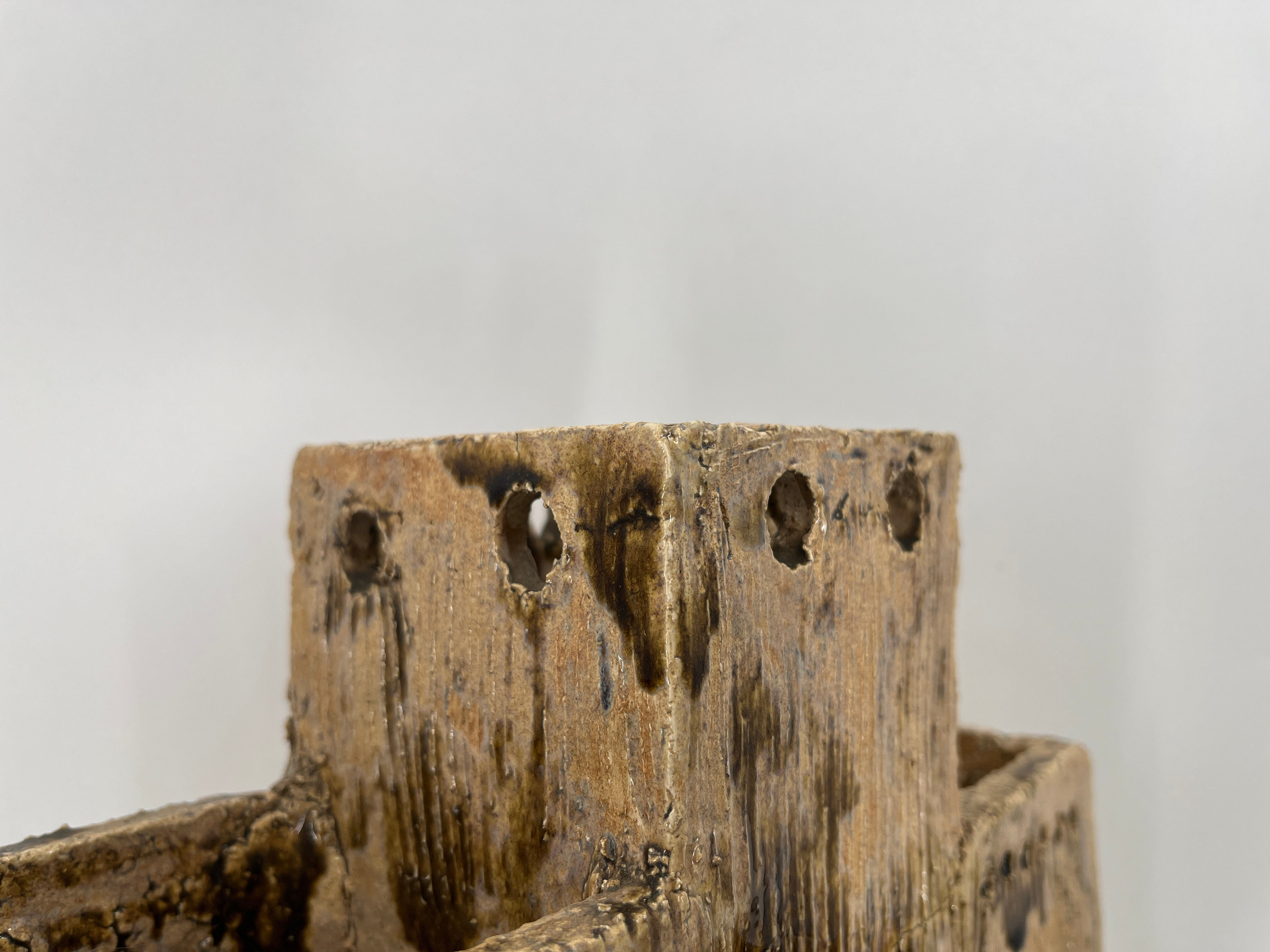 Vase en céramique brutaliste, années 1960