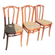 3 old bistro chairs cans thonet