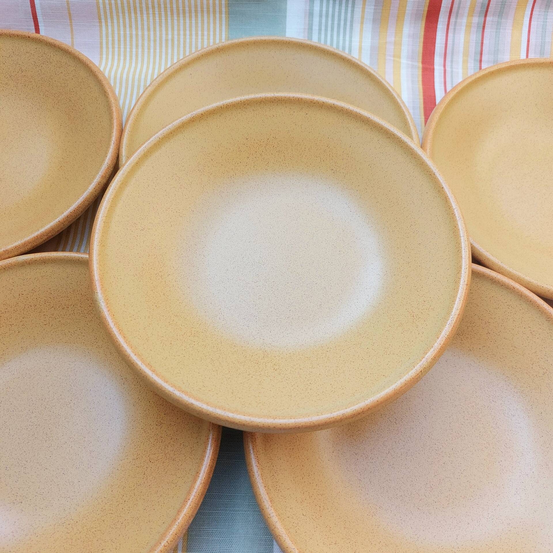 Assiette creuse grès moucheté