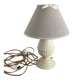 Small bedside lamp in ivory glazed ceramic.