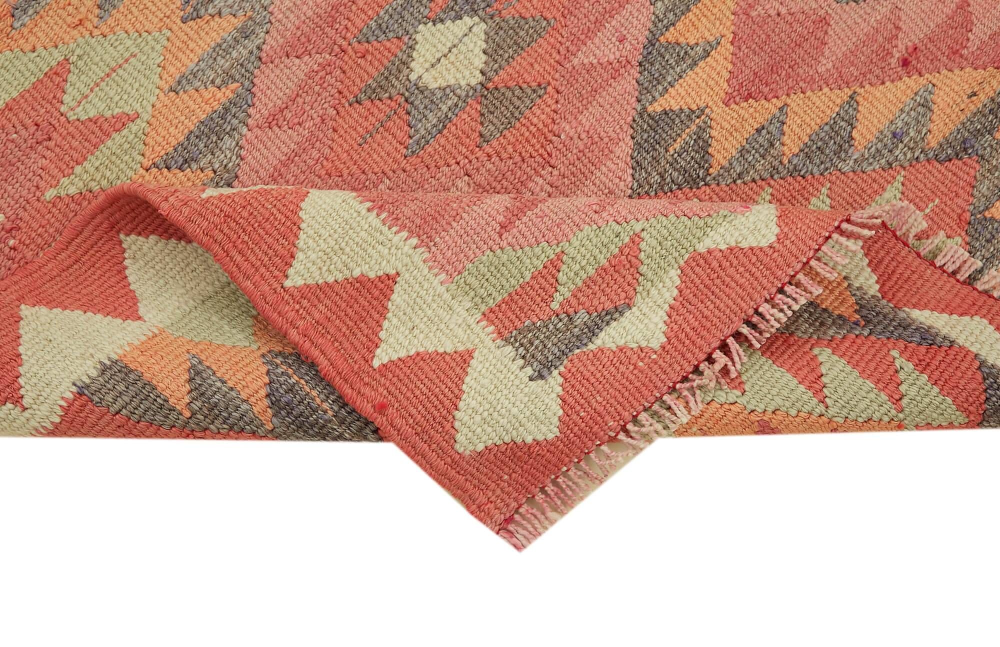 Turkish Handwoven Vintage Herki Kilim 96 cm x 315 cm