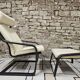 Fauteuil lounge et son ottoman cuir