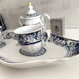 You & Me Coffee Set Fine Italian Porcelain "Belle Époque" Duo Blue