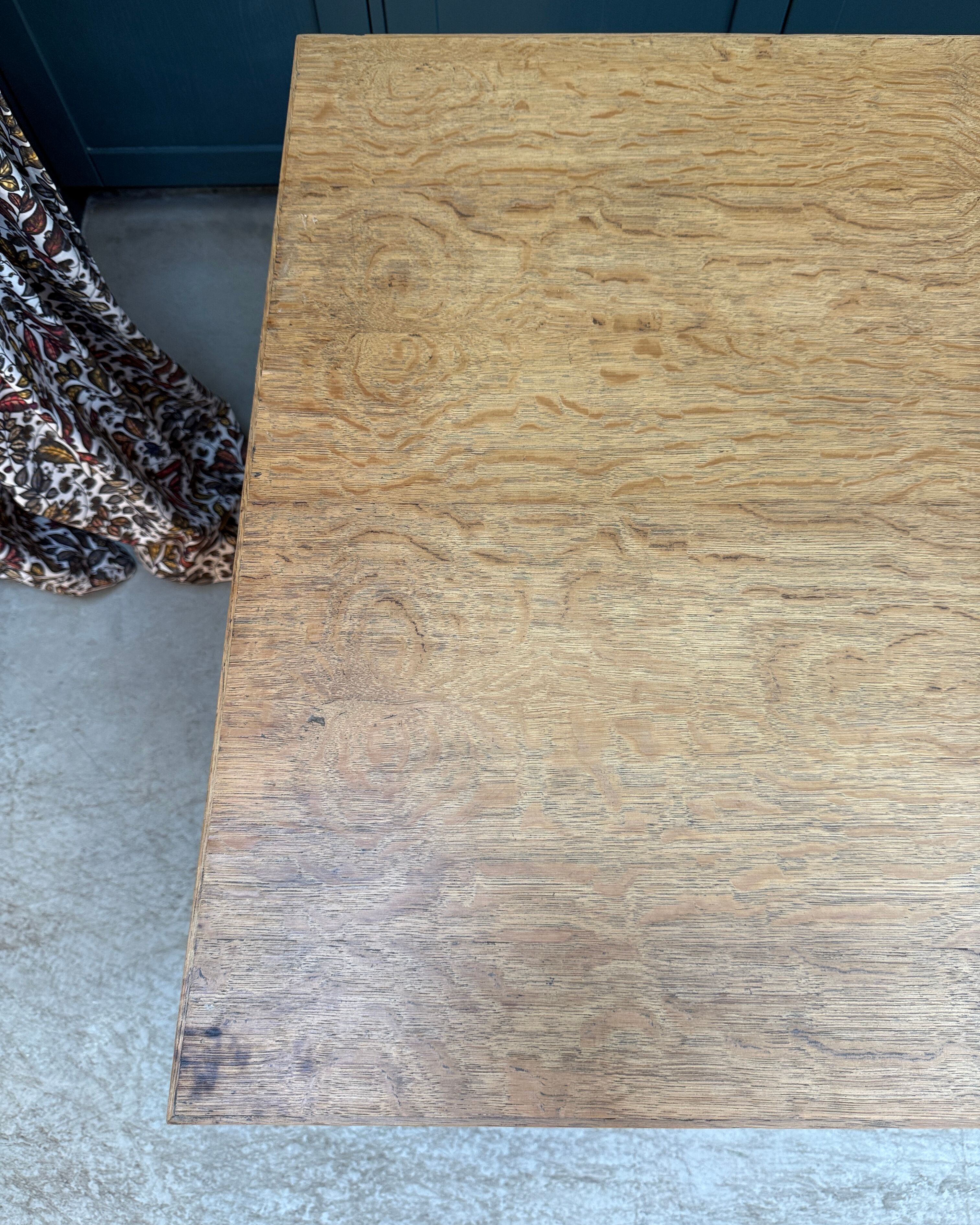 Renovated oak workbench island