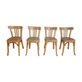 4 chaises de bistrot dont estampillée Baumann