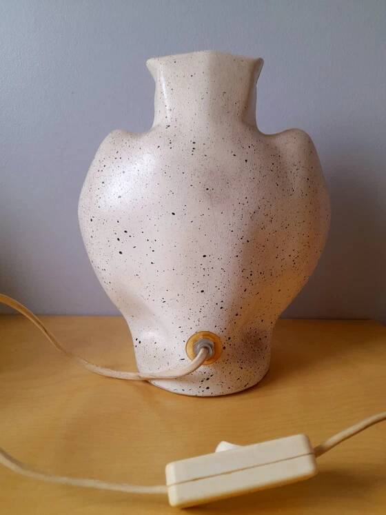 Owl lamp in ceramic 1970