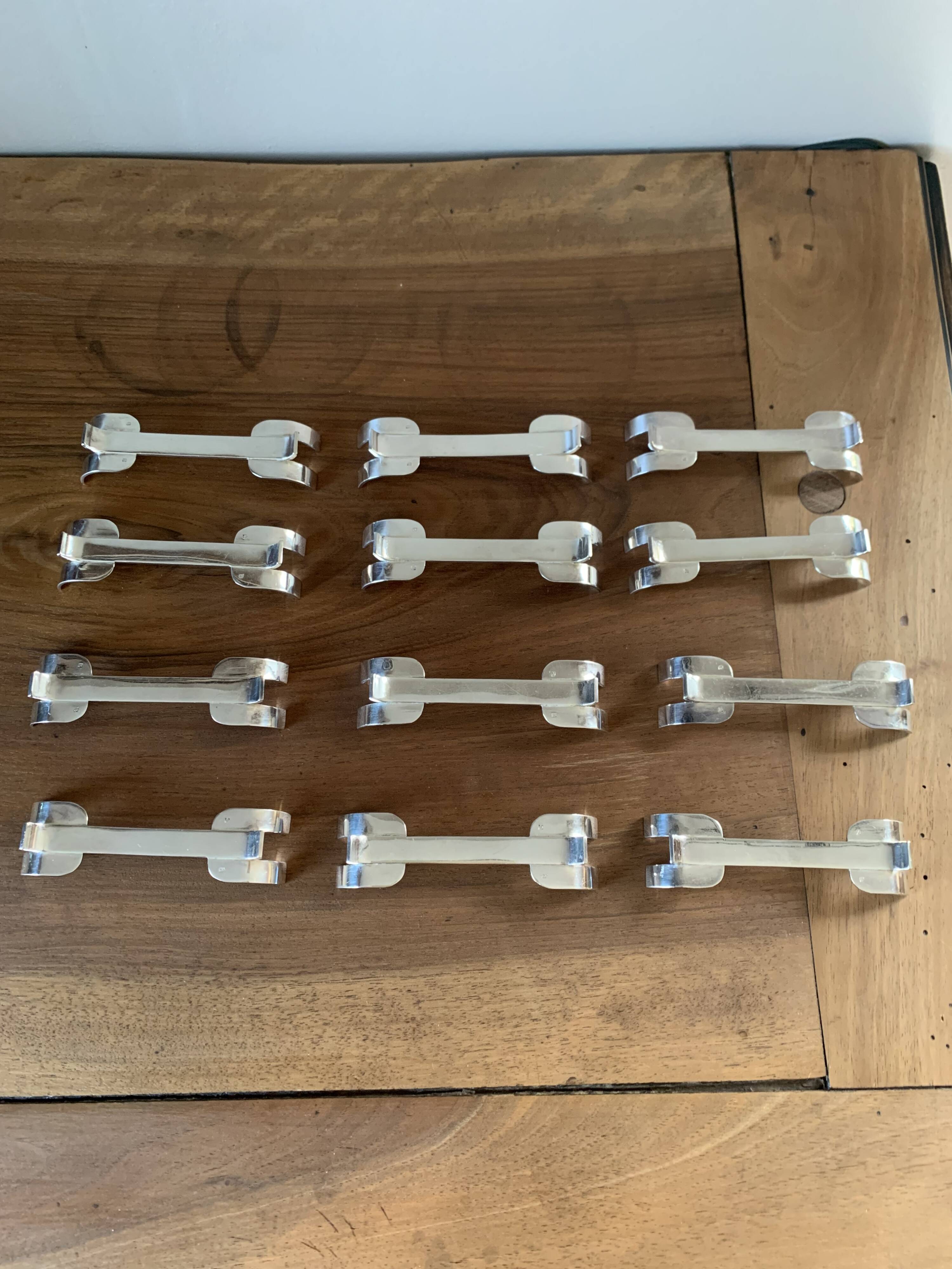 Box of 12 Orbrille silver-plated knife rests