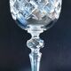 Set of three cut Bohemian Crystal Stemmed Glasses.