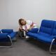 Chrome Tubular Frame Lounge Chair, 1970s