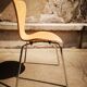 Wooden and chrome design chair