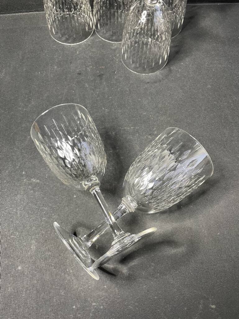 6 baccarat water glasses paris service