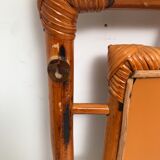 Miroir en bambou vintage