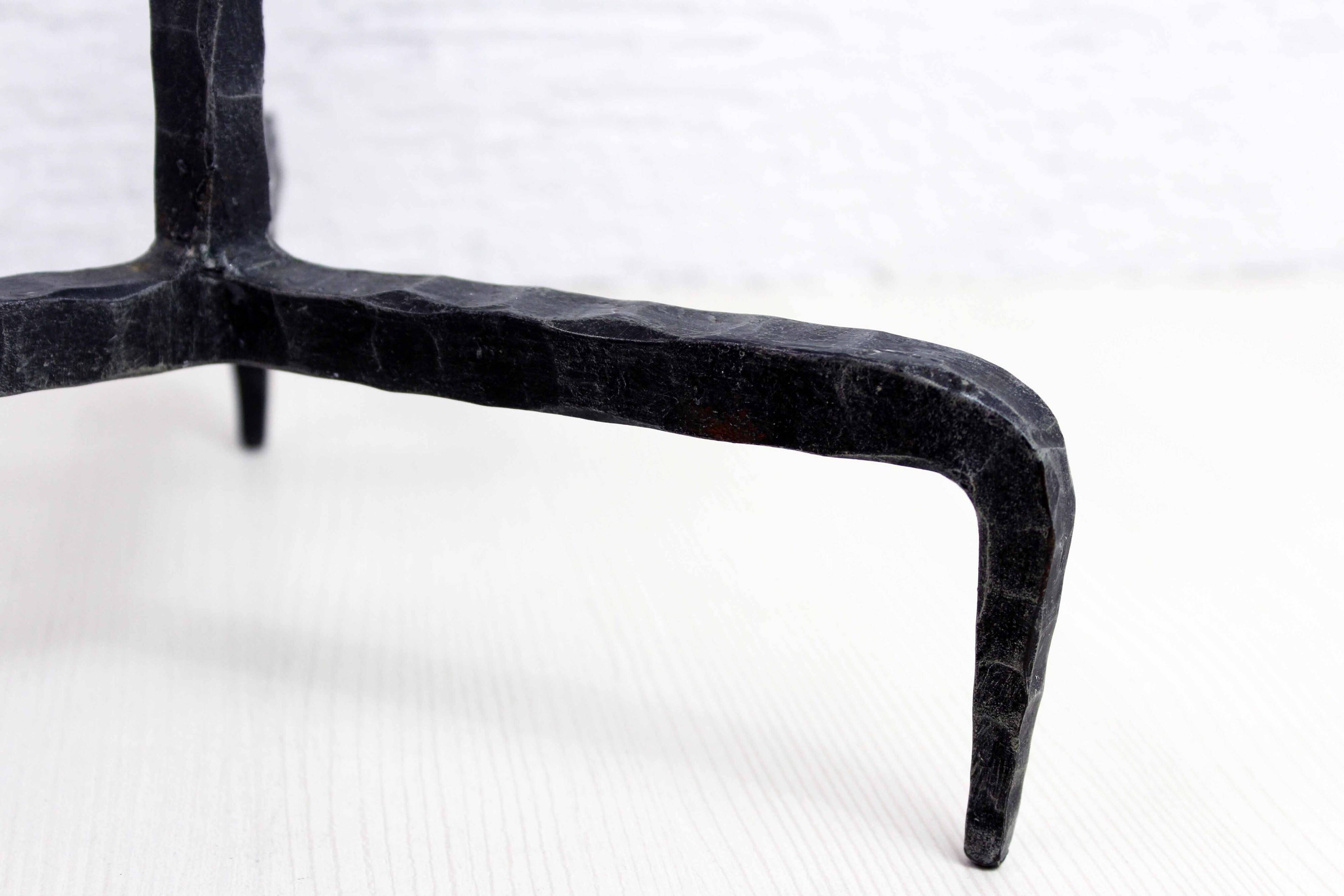 Brutalist cast iron candle holder 1950