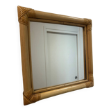 70s rattan mirror