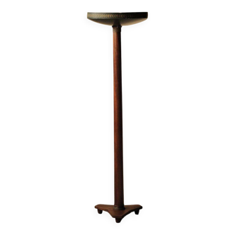 Art Deco floor lamp in mahogany and metal, 1930s