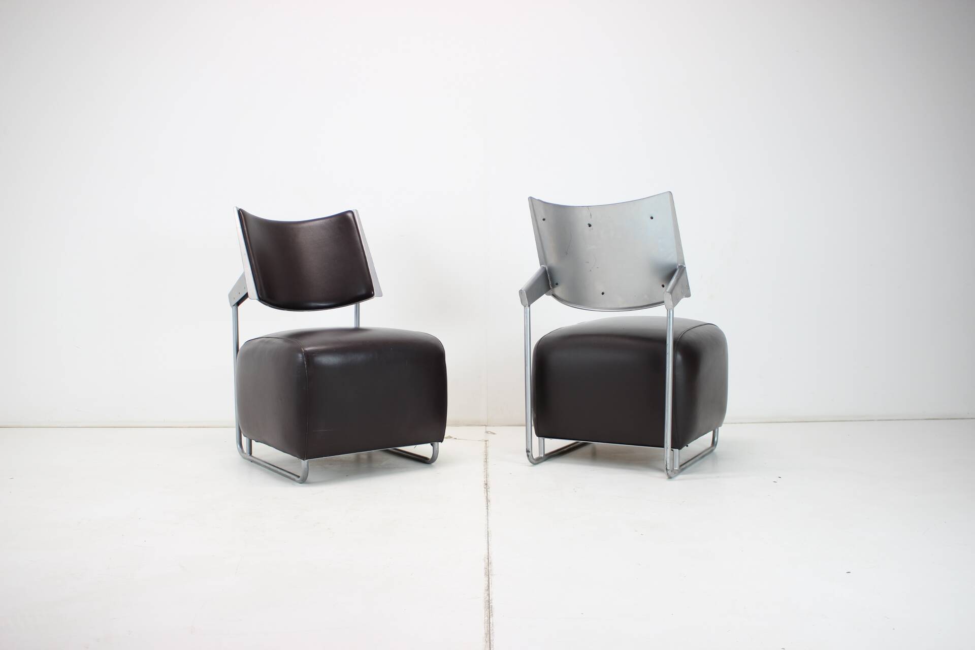Leather Armchairs "Oskar" by Harri Korho for Inno, 1990s