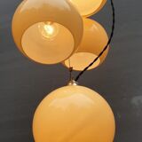 Chandelier 4 glass globes marked Germany Art Deco 1930