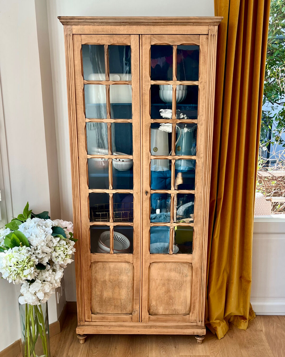 Renovated vintage display cabinet