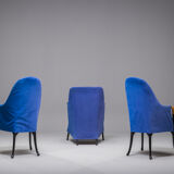 Italian alcantara project Armchairs by Umberto Asnago for Giorgetti/Progetti, 1980s