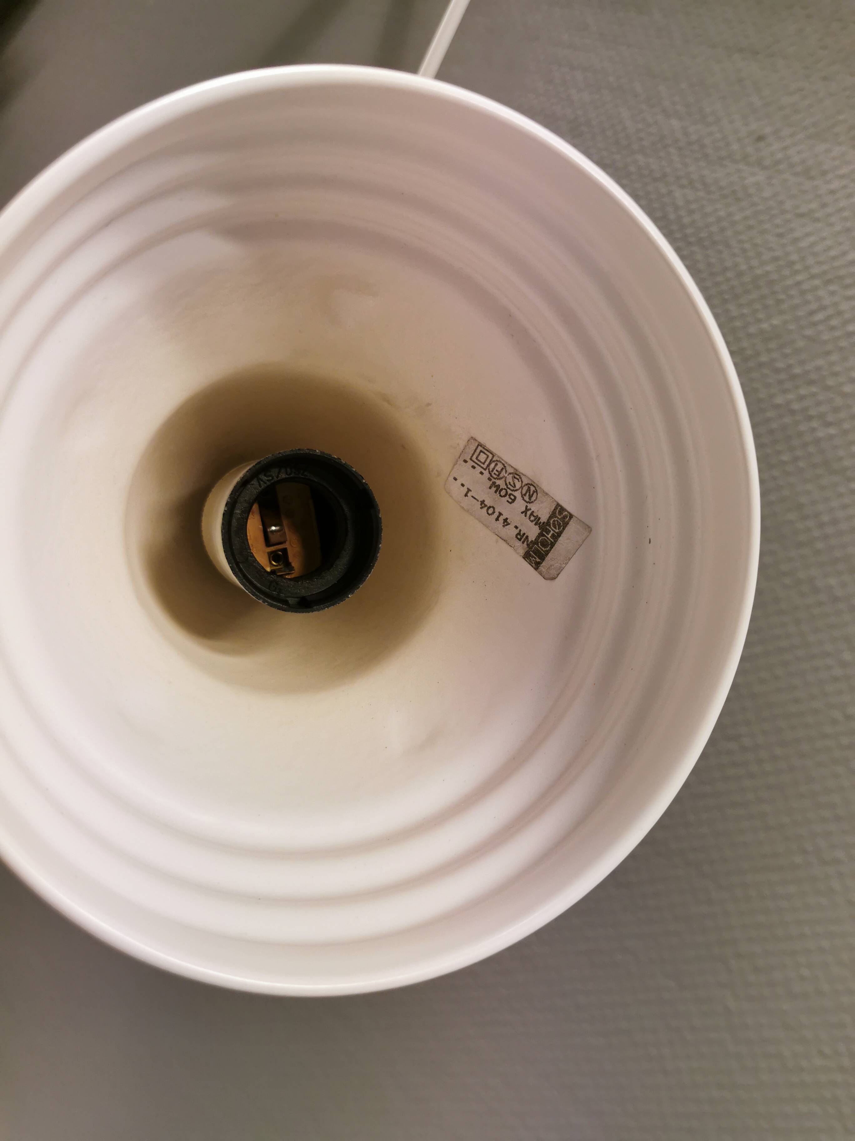 Two small ceramic hanging lights from Danish Søholm, estimated 1980s.