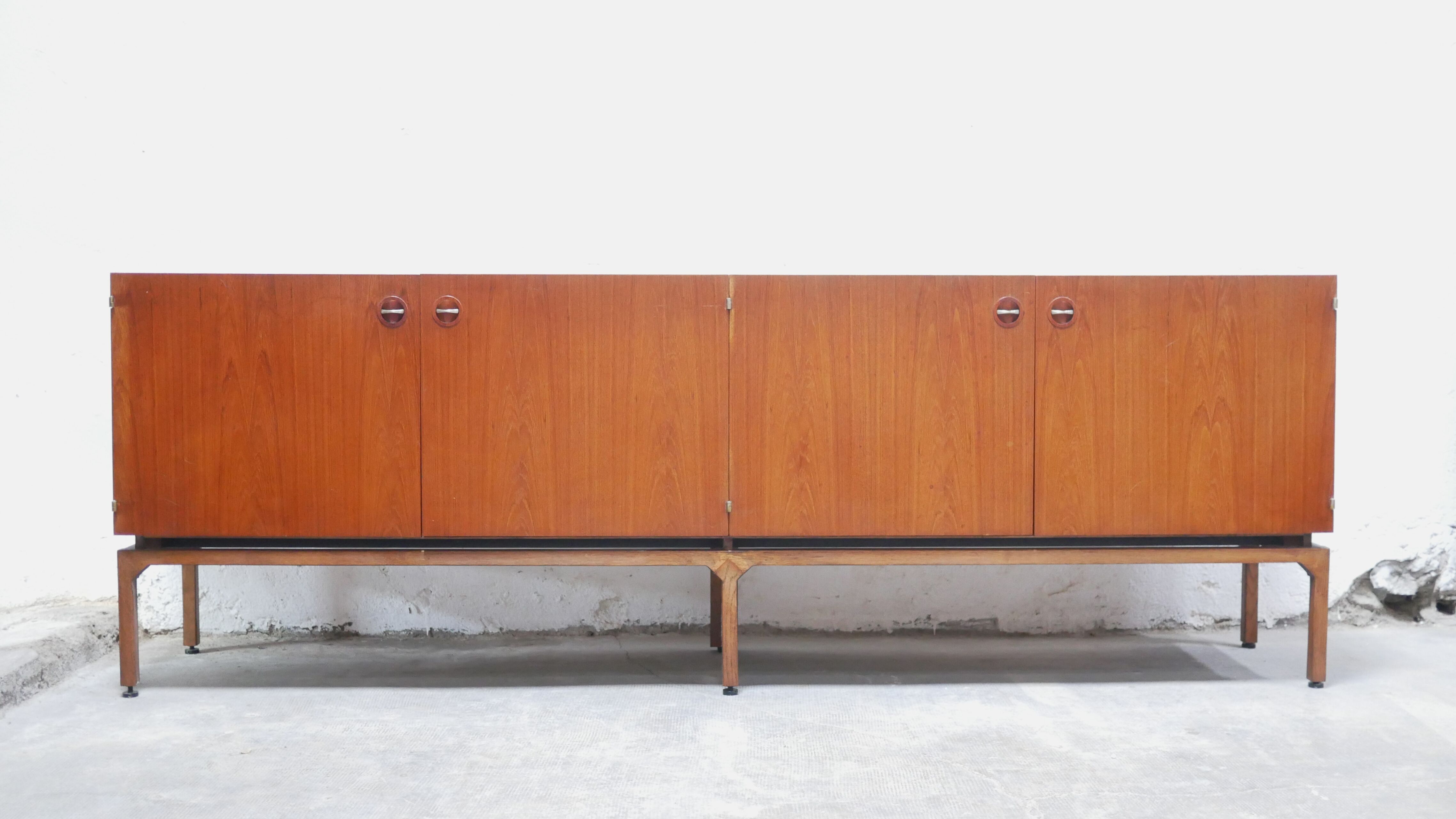 Teak enfilade by Gérard Guermonprez for Magnani editions