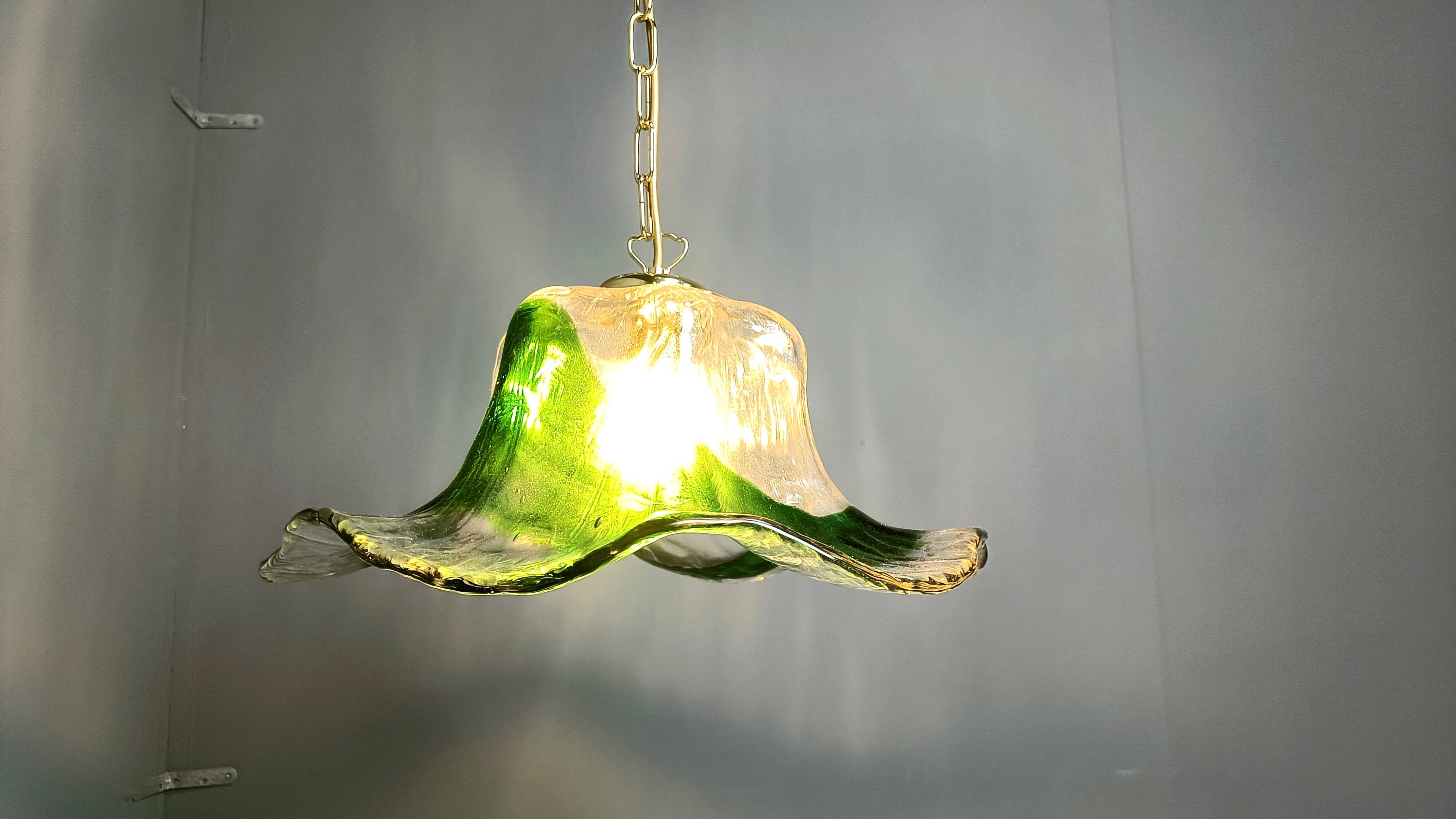Vintage murano glass pendant light, for Mazzega, 1960s