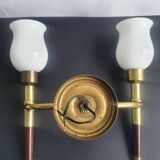 Pair of large torch-style wall sconces from the 1950s