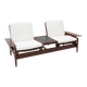 Wooden canapé and white boucle by Mario Franchioni for Framar, 1960s.