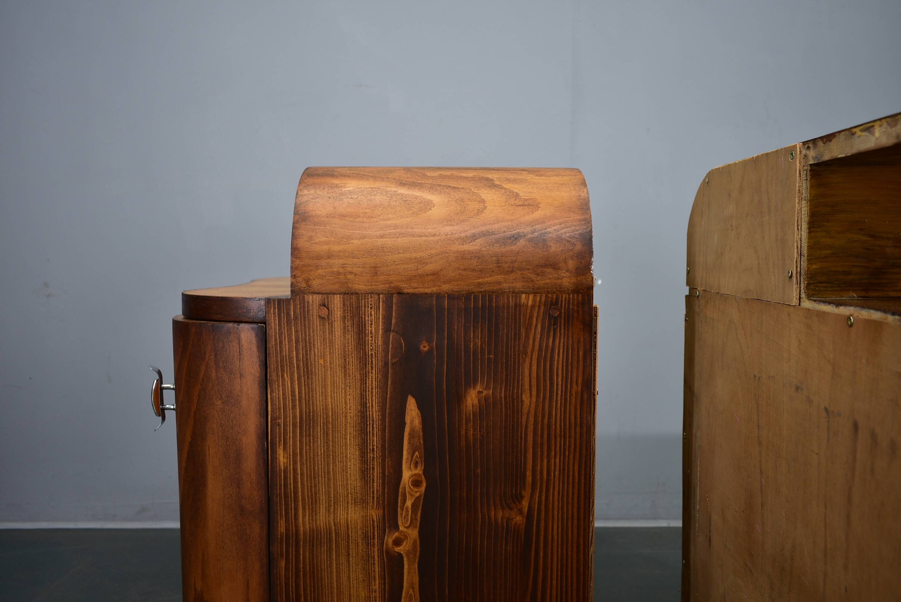 1939s Pair of Art Deco Bedside Tables, Czechoslovakia