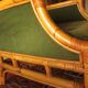 Mid-century wingback chair in bamboo and olive green, 1960s
