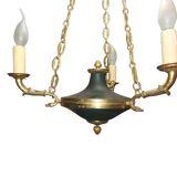 Lustre 3 branches empire en bronze