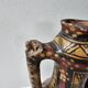 Kabyle Algerian pottery oil jar with polychrome geometric decorations