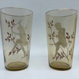 12 enamelled glasses, Mary Gregory, USA, 19th century